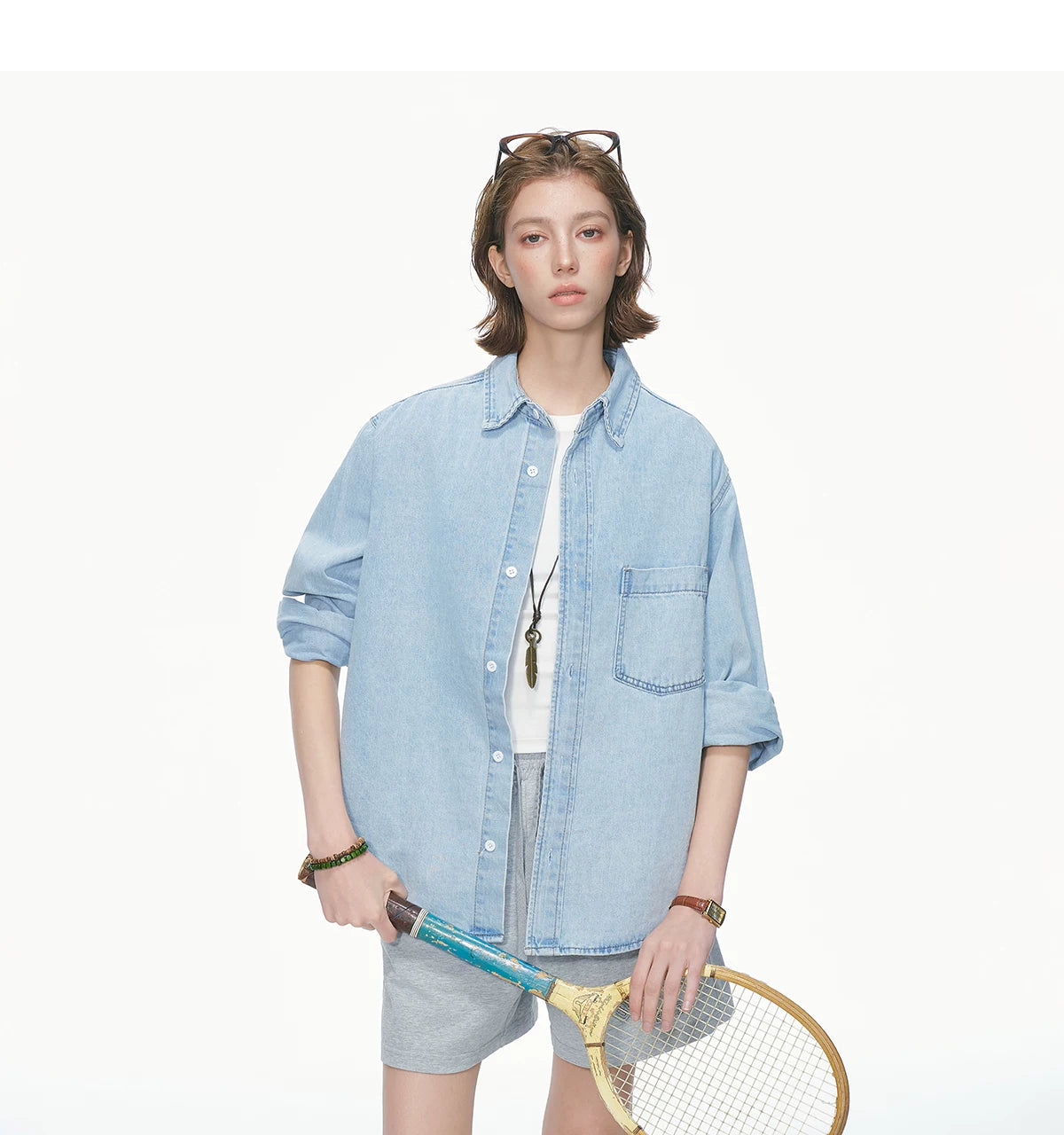 Indigo Studio Oversized Denim Shirt