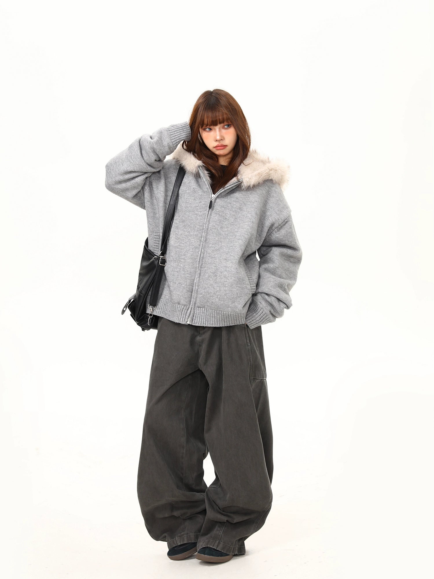 Frostbite Plush Knit Hoodie Jacket