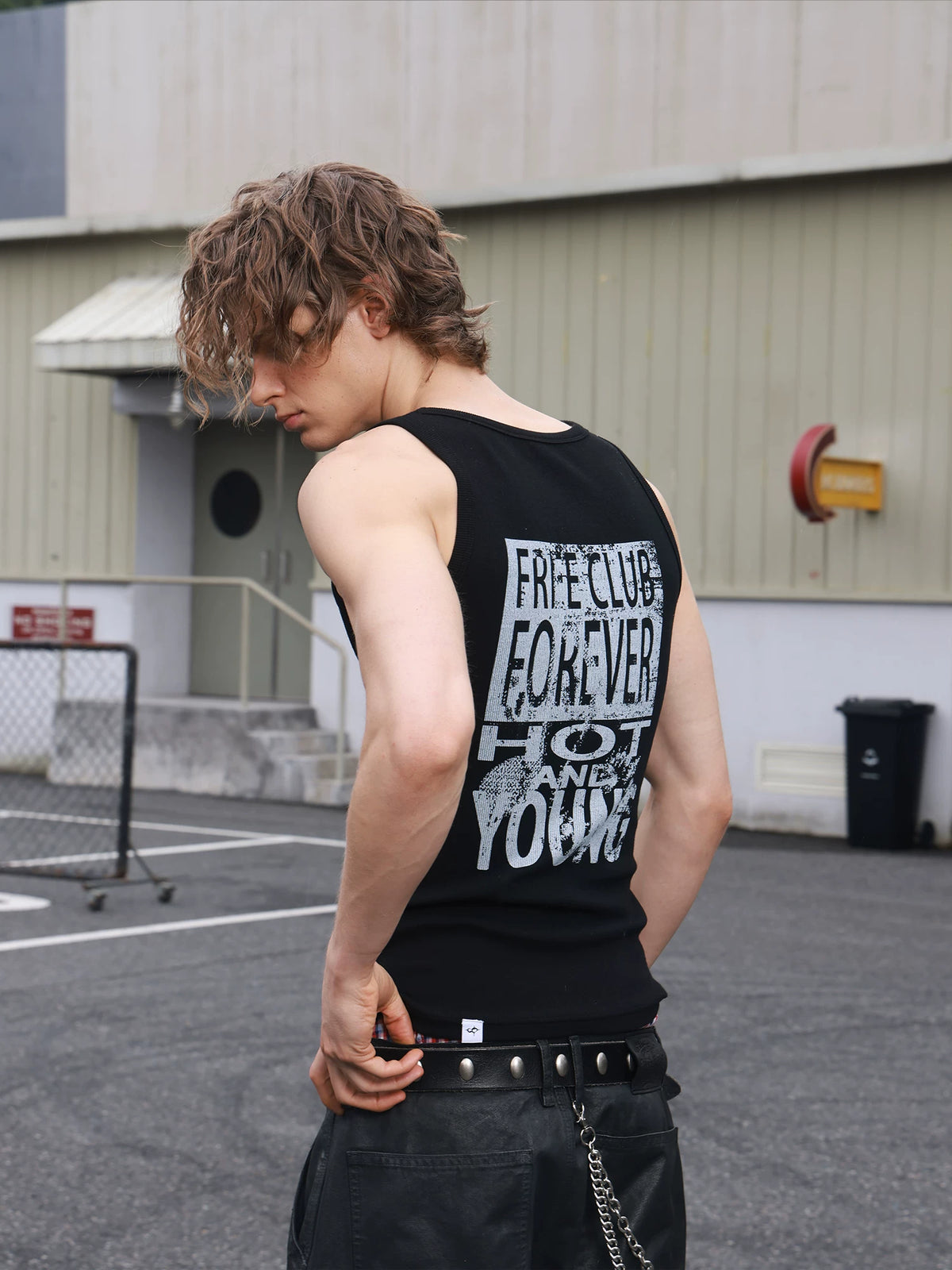 Rebel Pulse Graphic Ribbed Tank Top