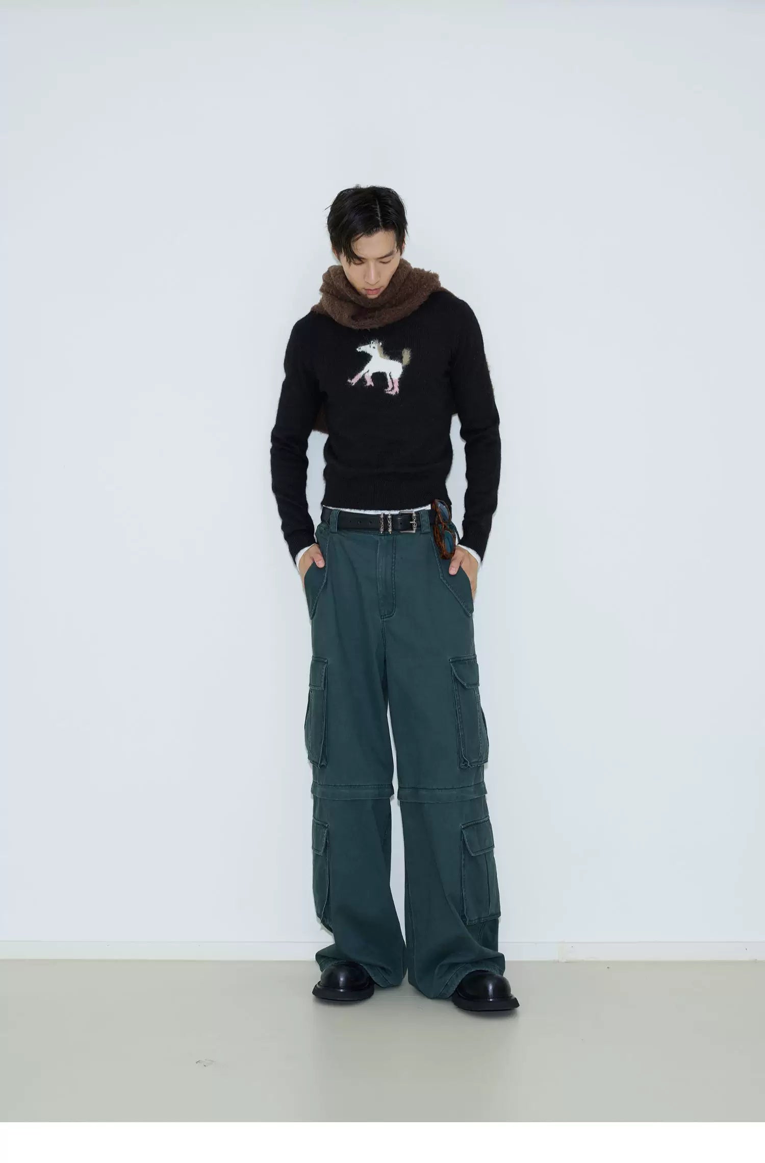 Midnight Pony Intarsia Knit Sweater