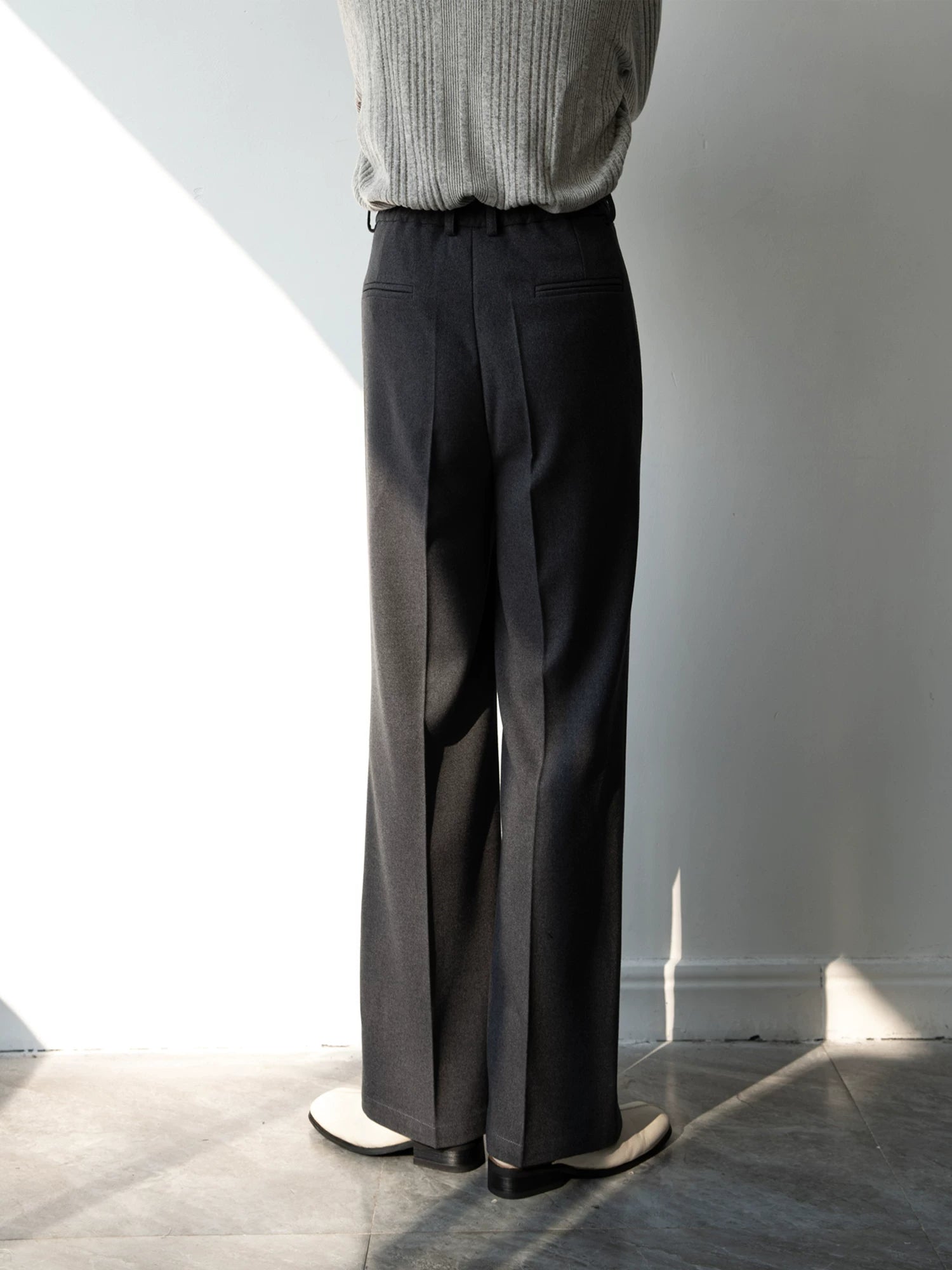 Midnight Meadow Embroidered Wool Trousers