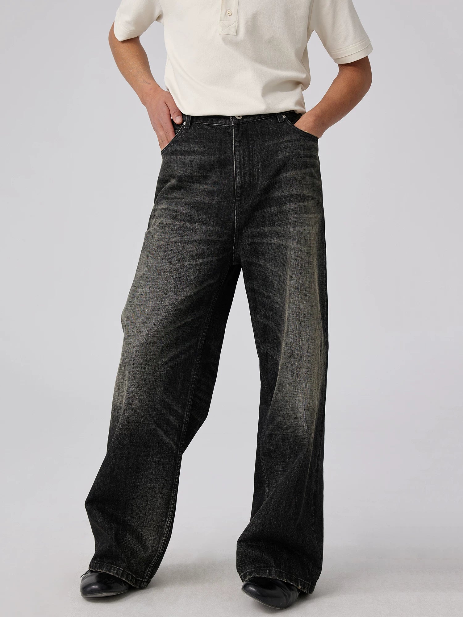 Shadow Wash Baggy Denim Jeans