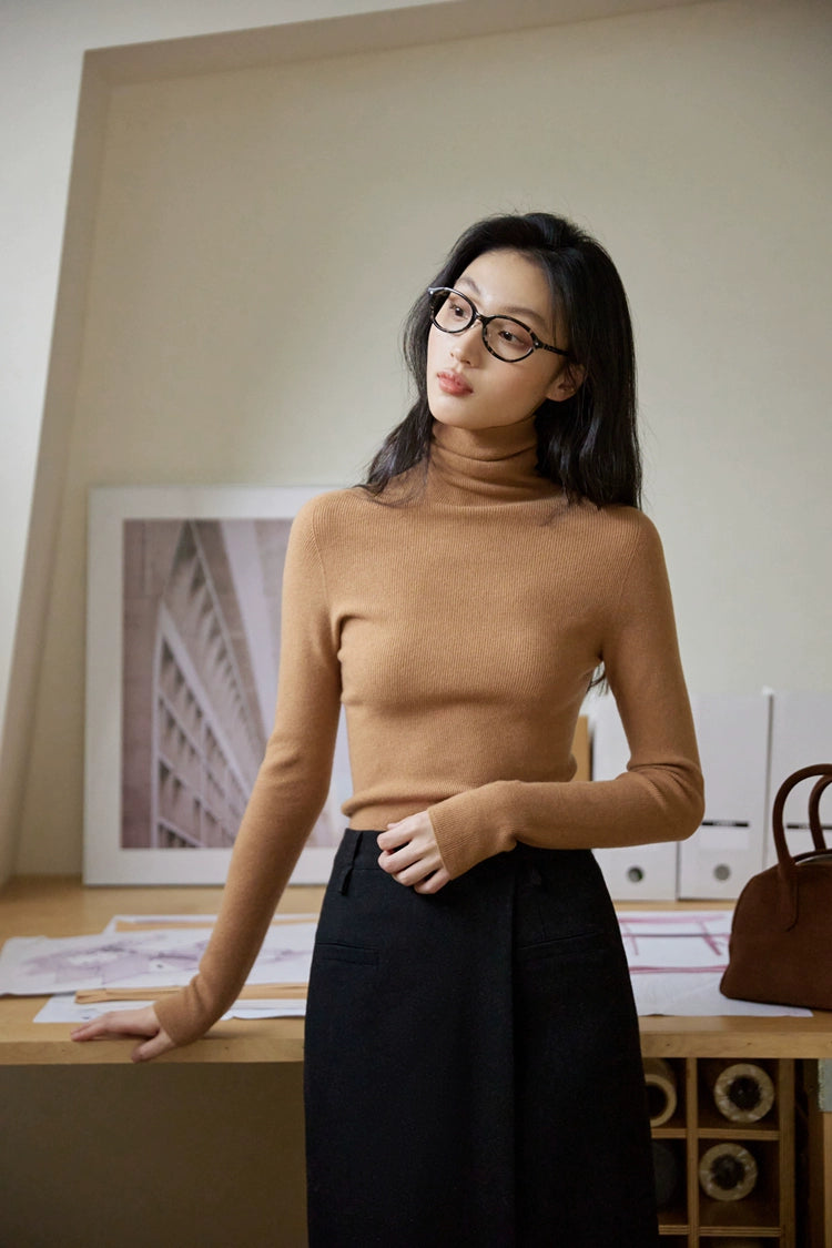 Mock Neck Knit Sweater