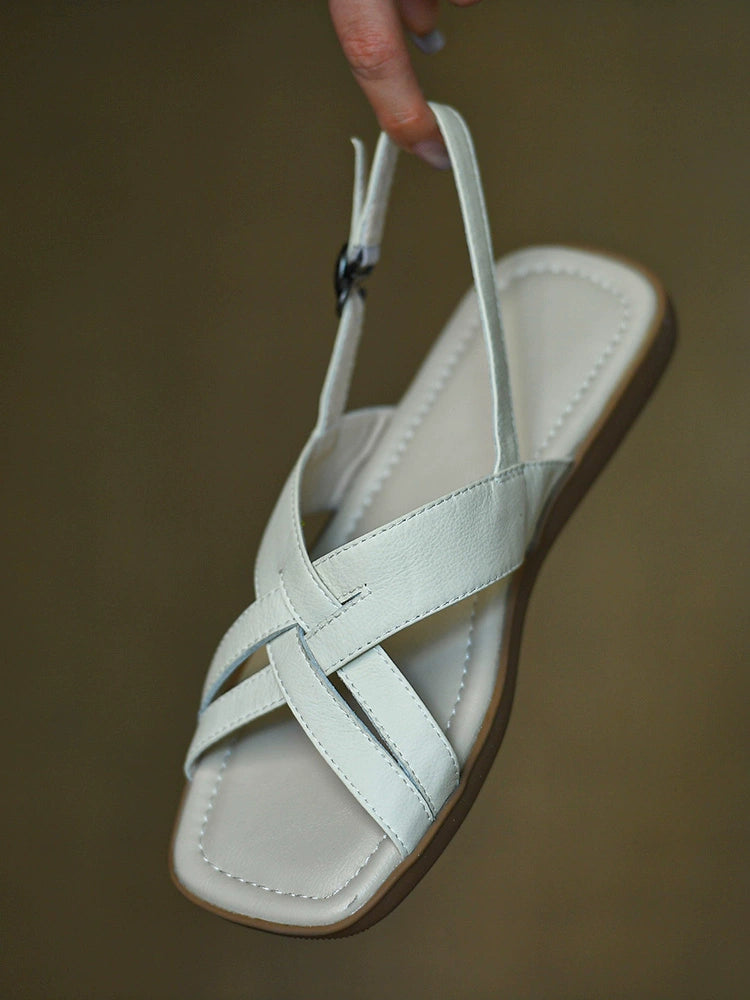 Ivory Petal Cutout Sandals