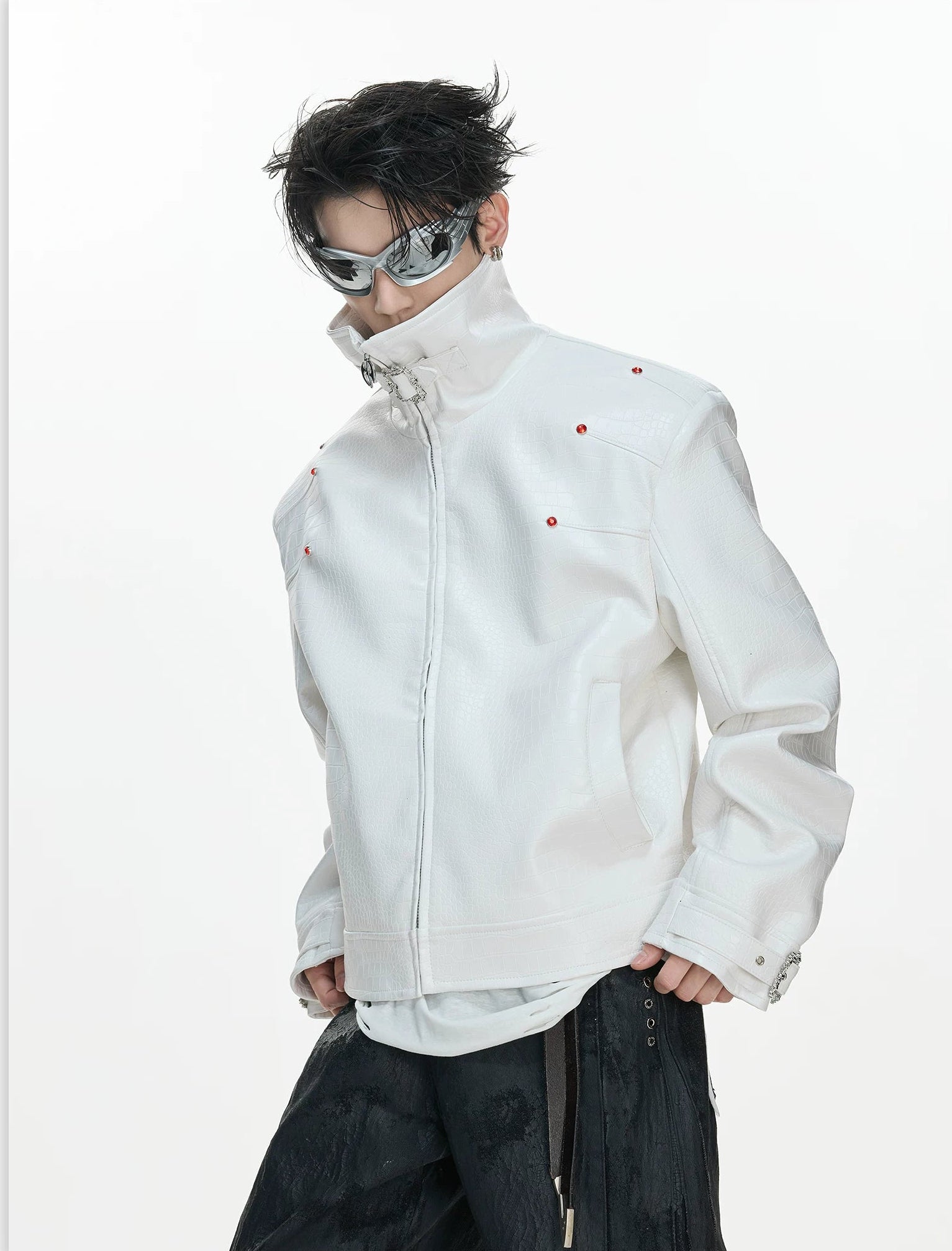 Obsidian Scale Moto Leather Jacket