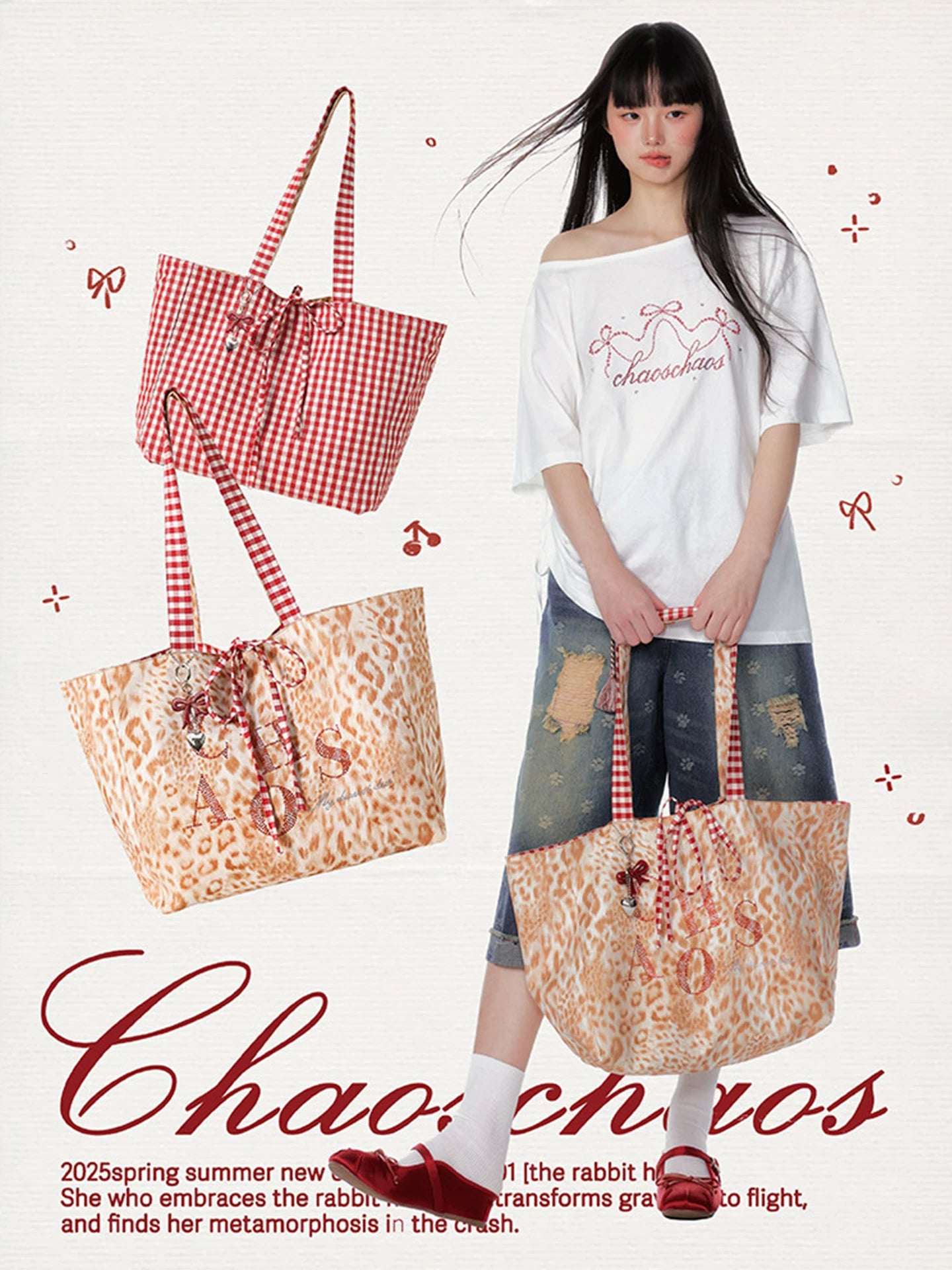Rhinestone Leopard Reversible Tote - view 1