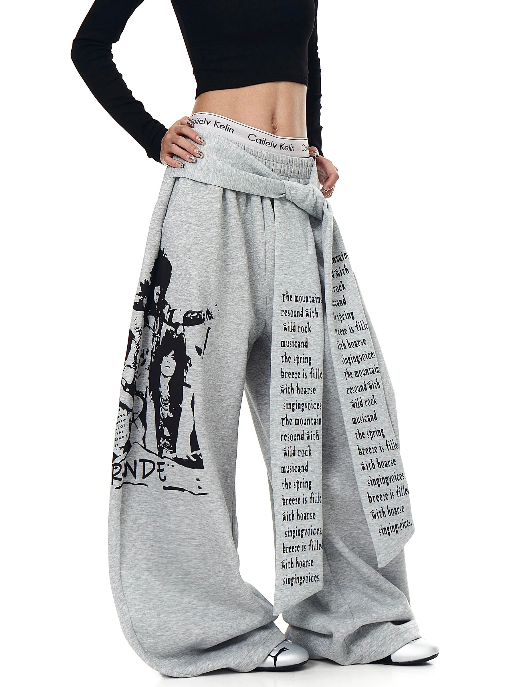 Lyric Shade Wrap Fleece Trousers
