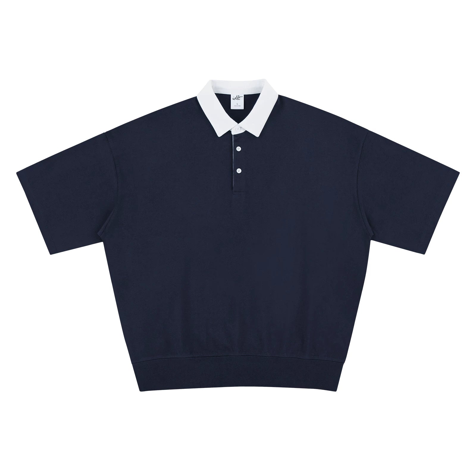 Contrast Crest Knit Polo