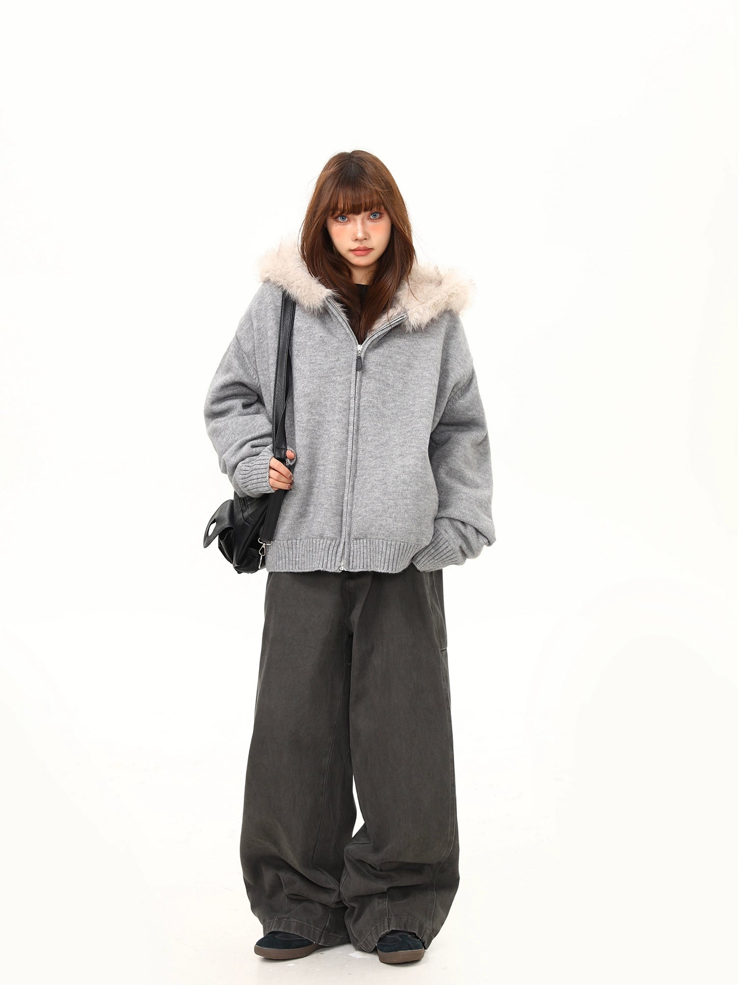 Frostbite Plush Knit Hoodie Jacket