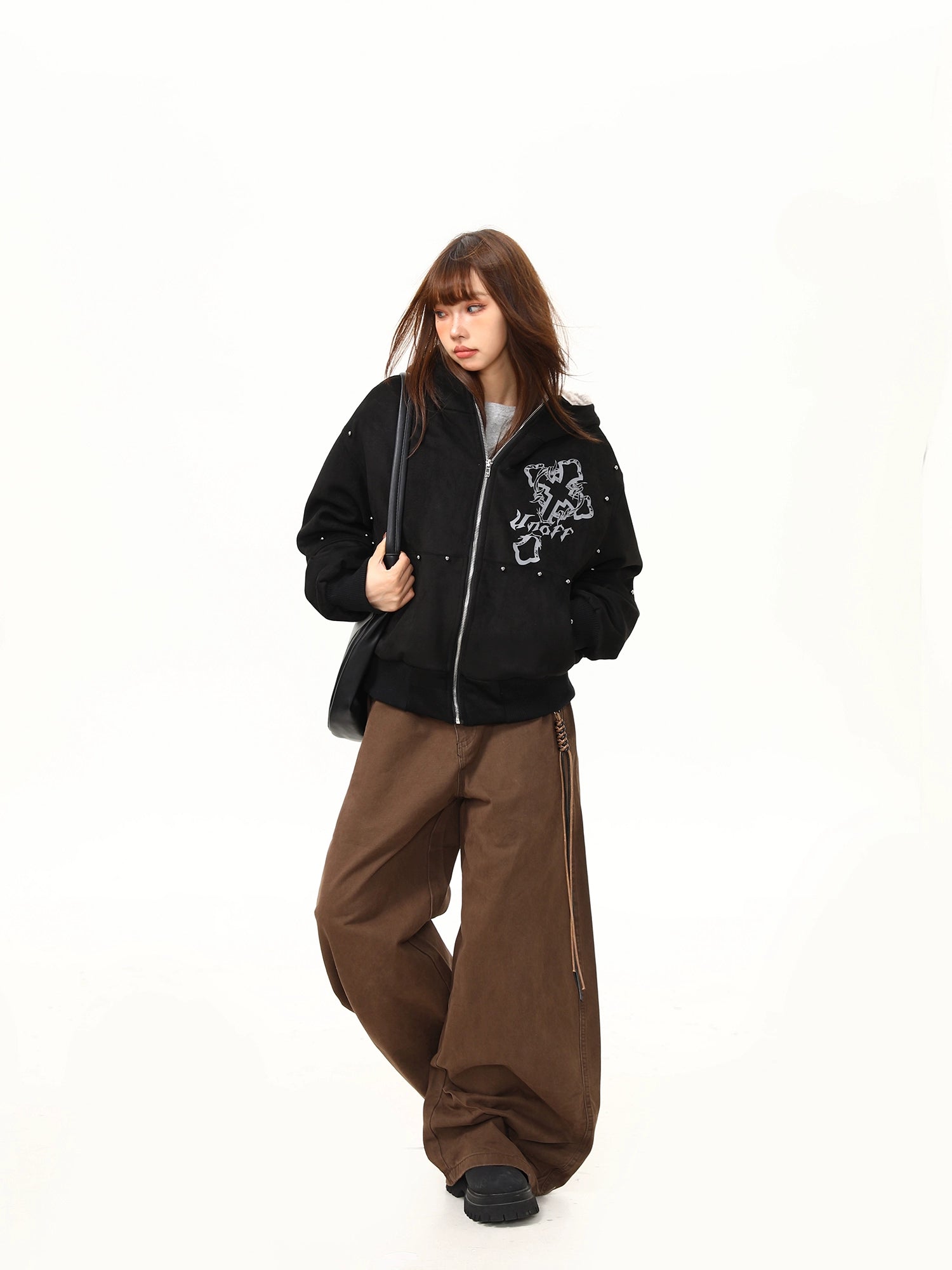 Midnight Howl Furry Ears Hoodie Jacket