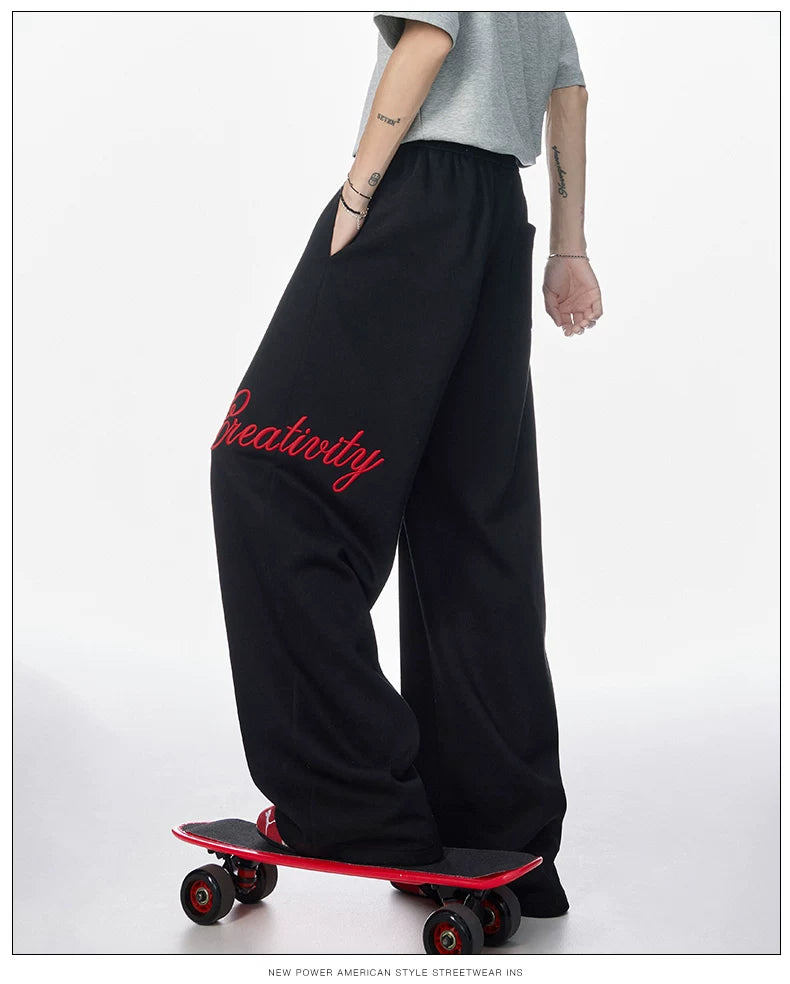 Script Wide-Leg Sweatpants