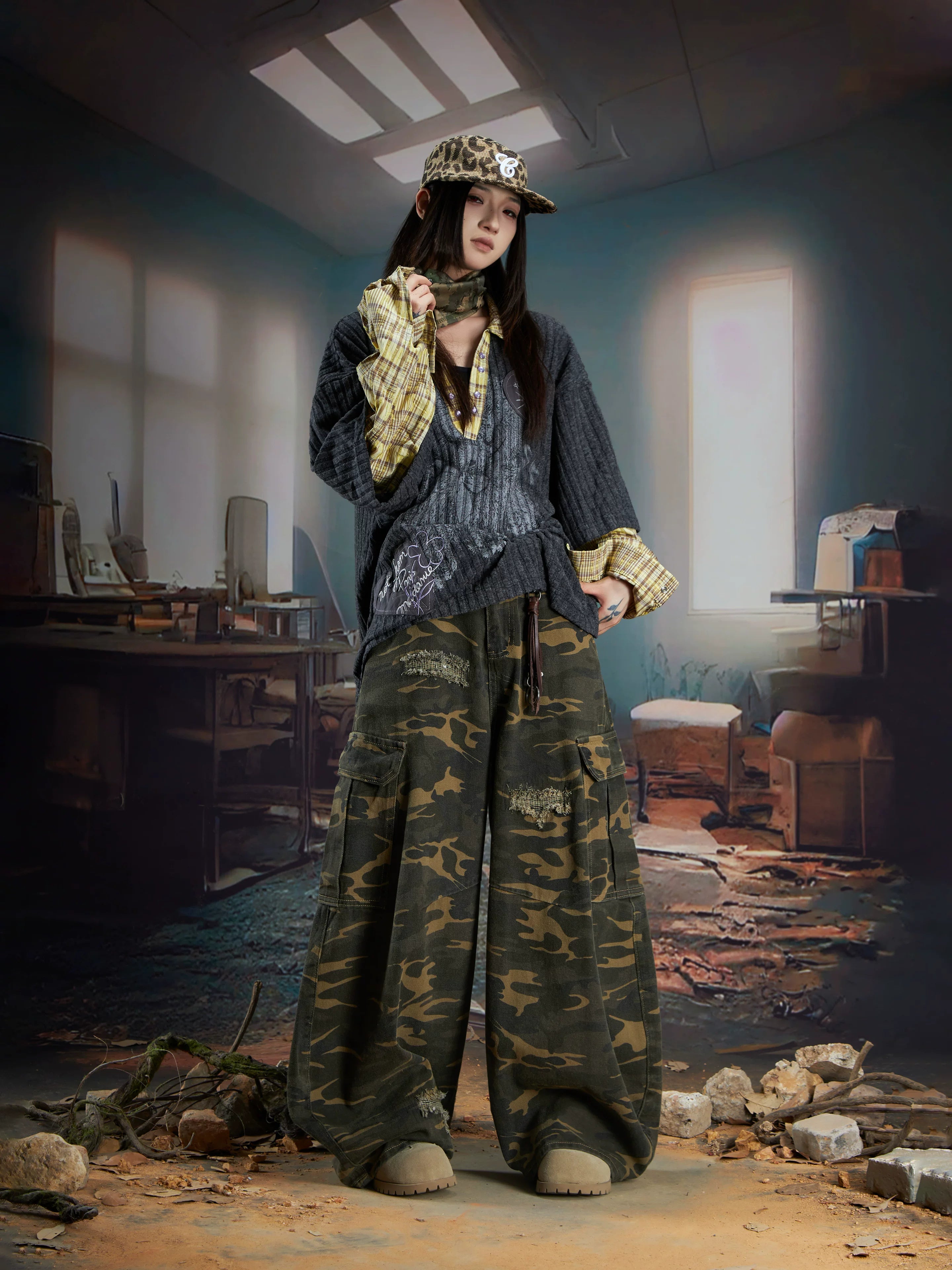Harvest Patchwork Plaid Nomad Pullover