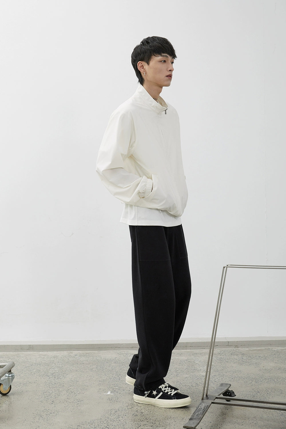 Drawstring Wide-Leg Athletic Pants