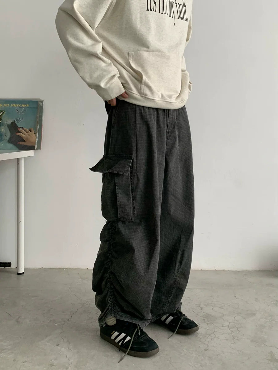 Casual Washed Cargo Pants - chiclara