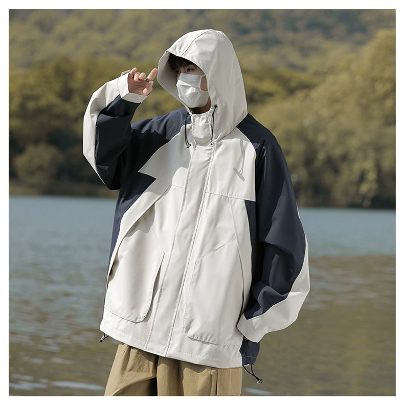 Colorblock Windproof Outdoor Jacket
