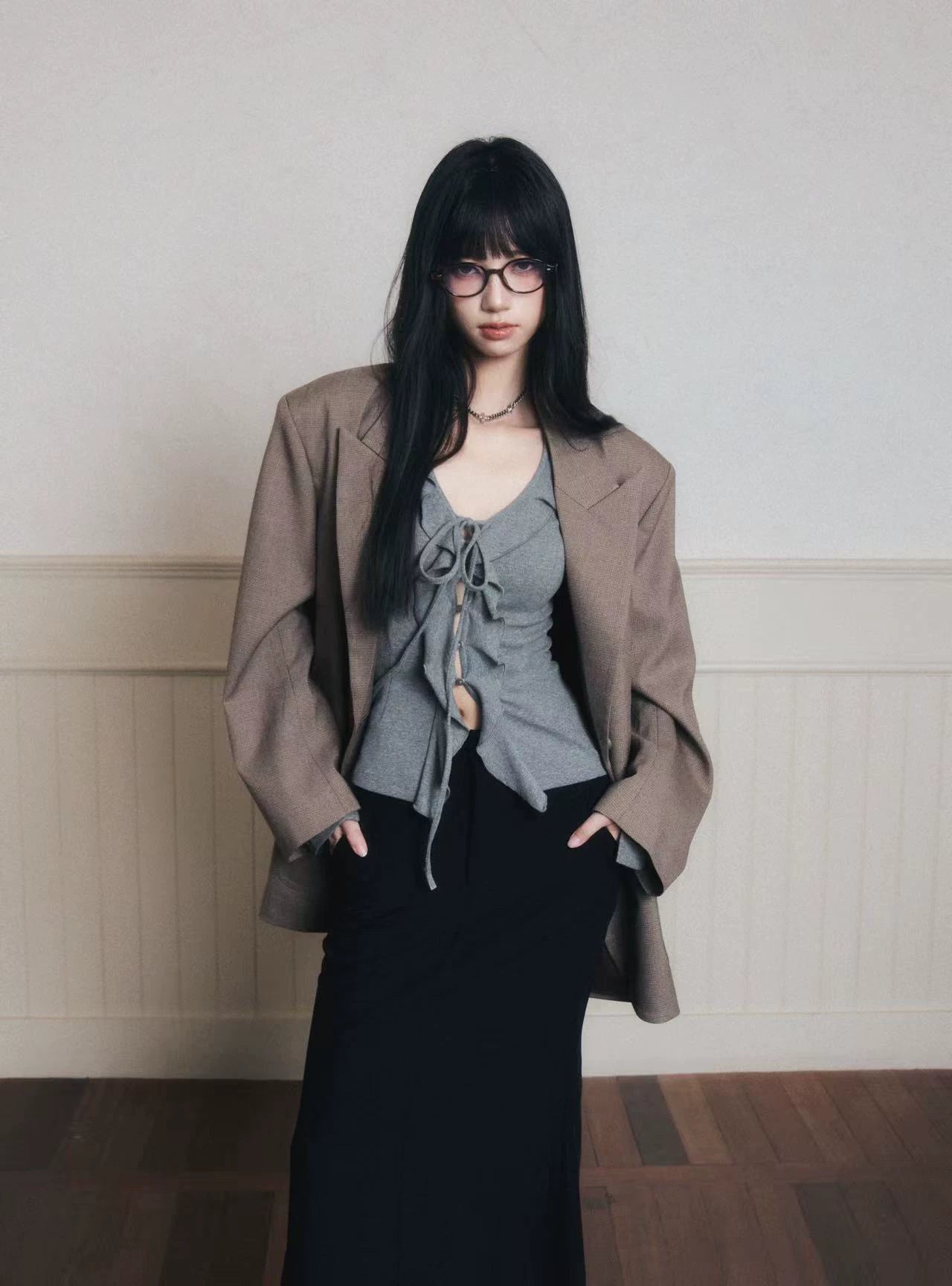 Midnight Muse Tie-Front Cardigan