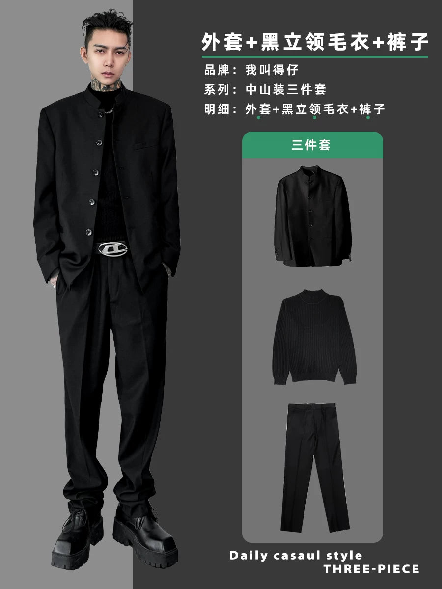 Concrete Gallery Minimalist Jacket and Ankle‑Cut Pants Setup