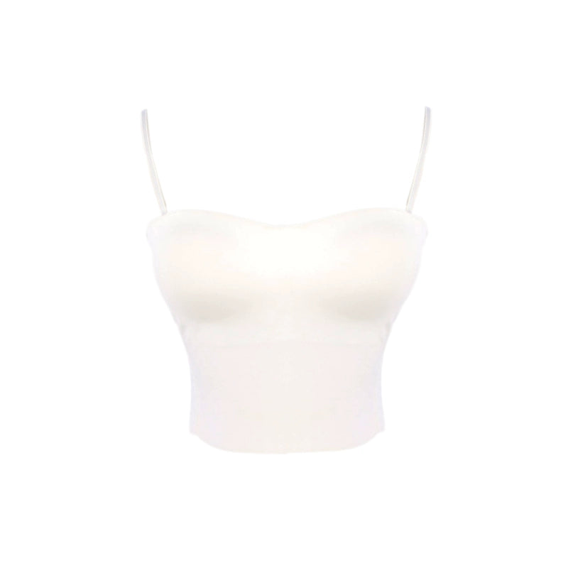 Spaghetti Strap Crop Top with Sweetheart Neckline