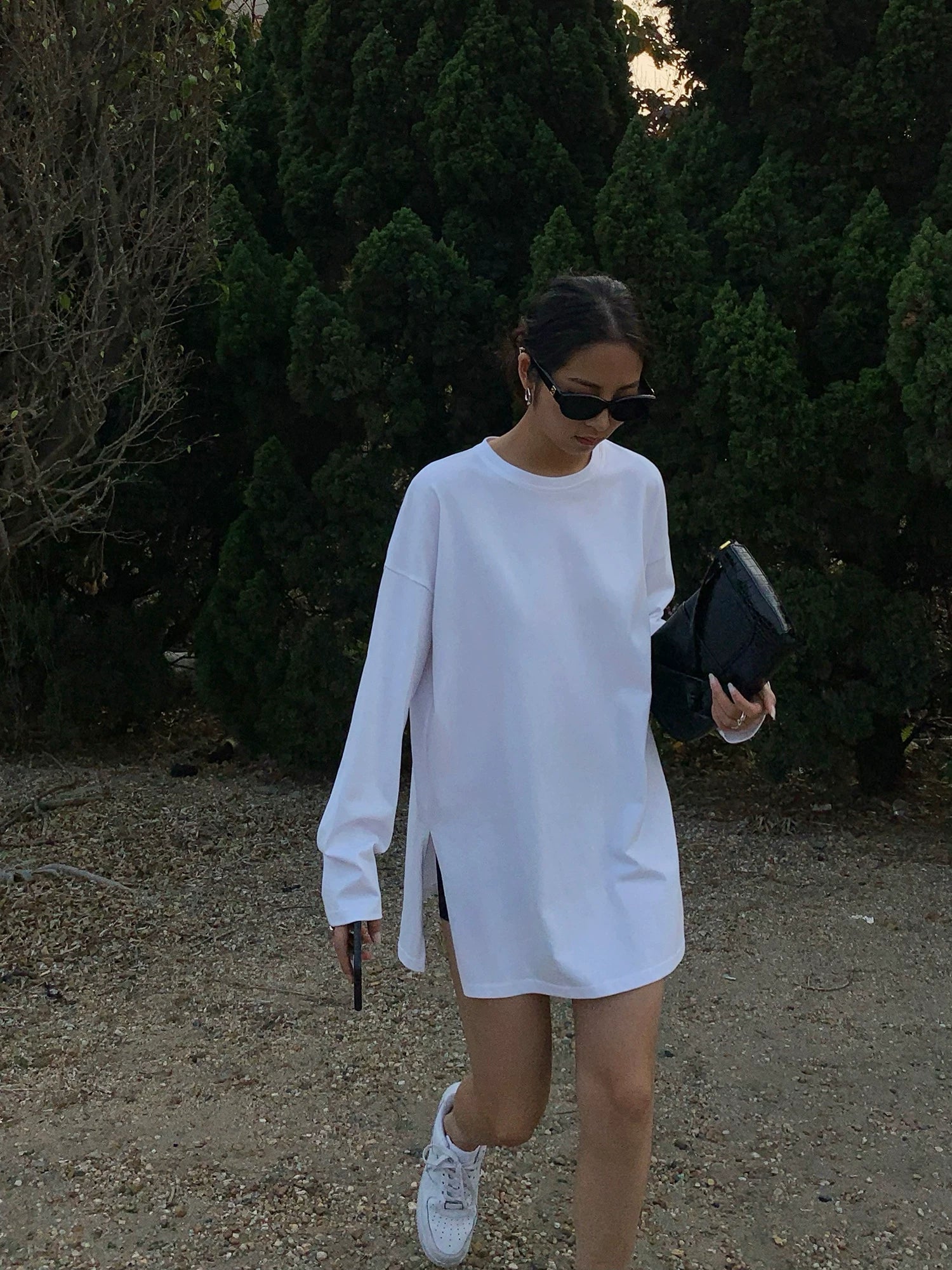 Moonlit Stroll Oversized Sweatshirt Dress