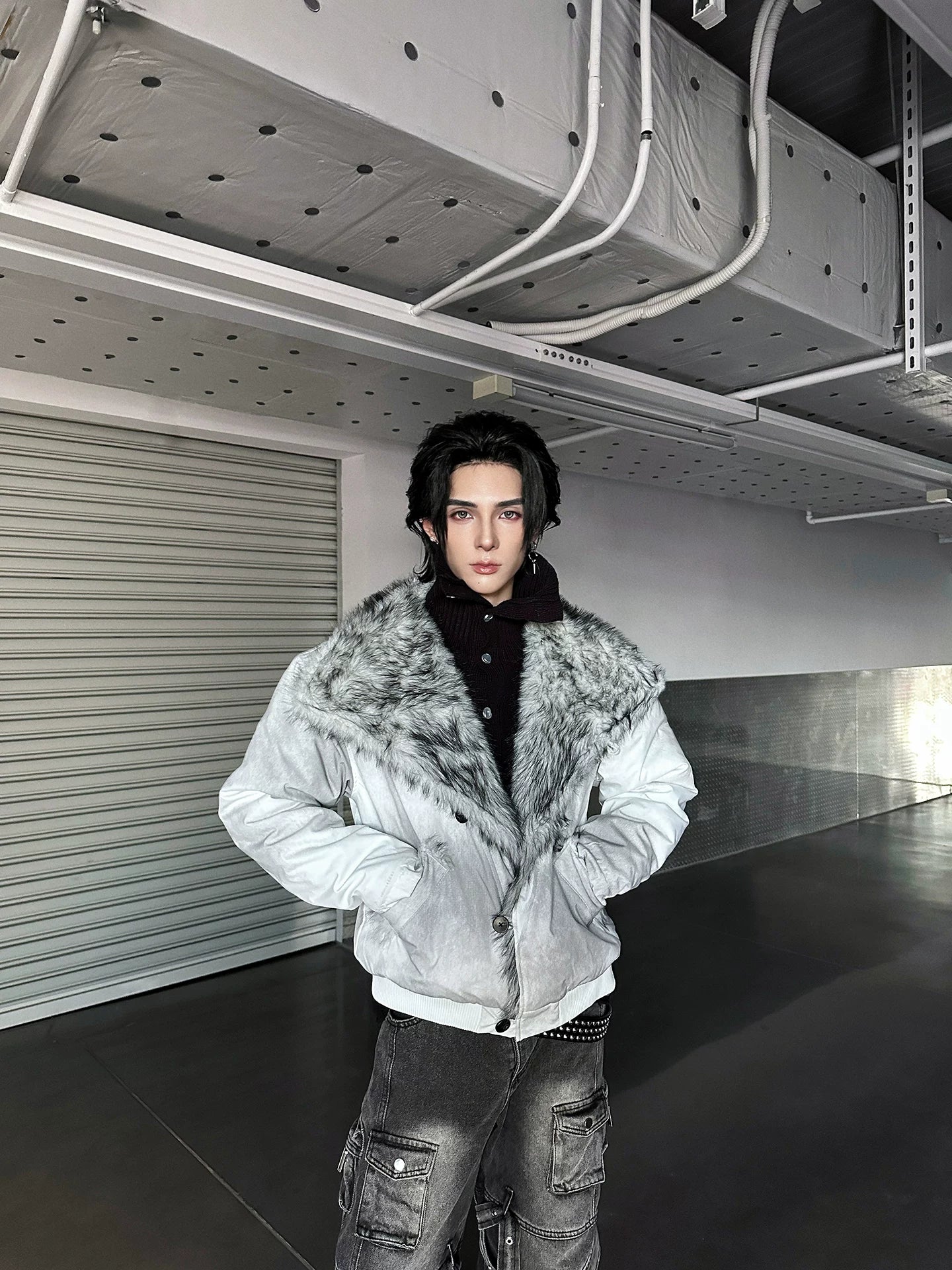 Frostbite Revenant Faux-Fur Aviator Jacket