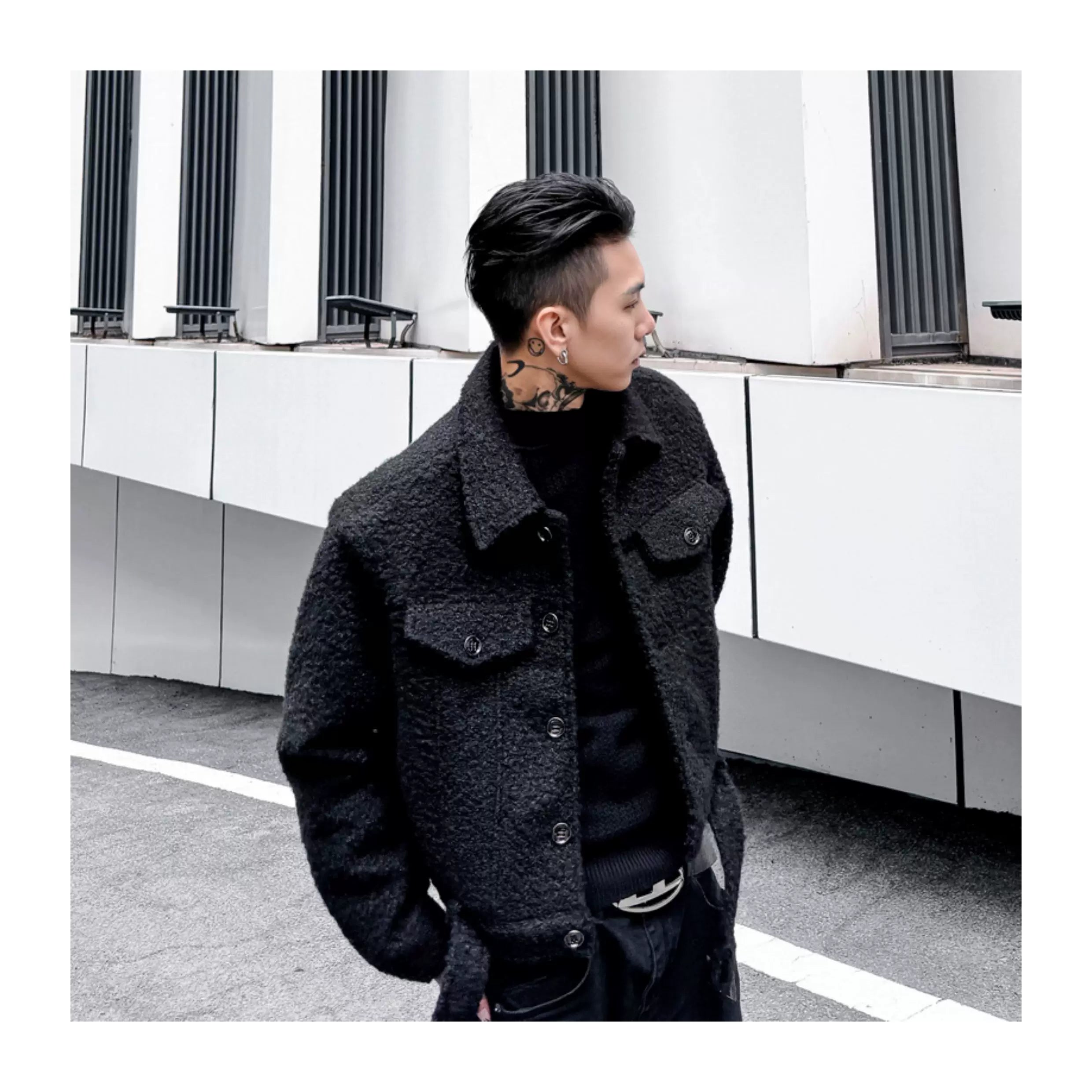 Teddy Cropped Trucker Jacket