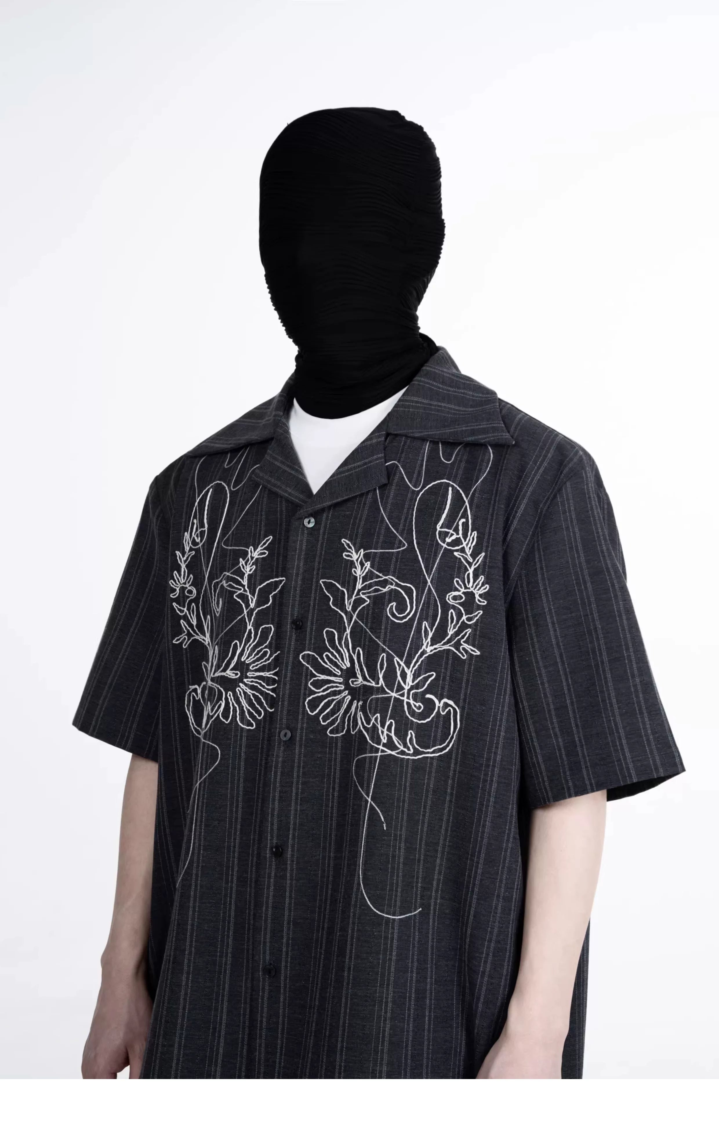 Charcoal Linework Crest Shirt
