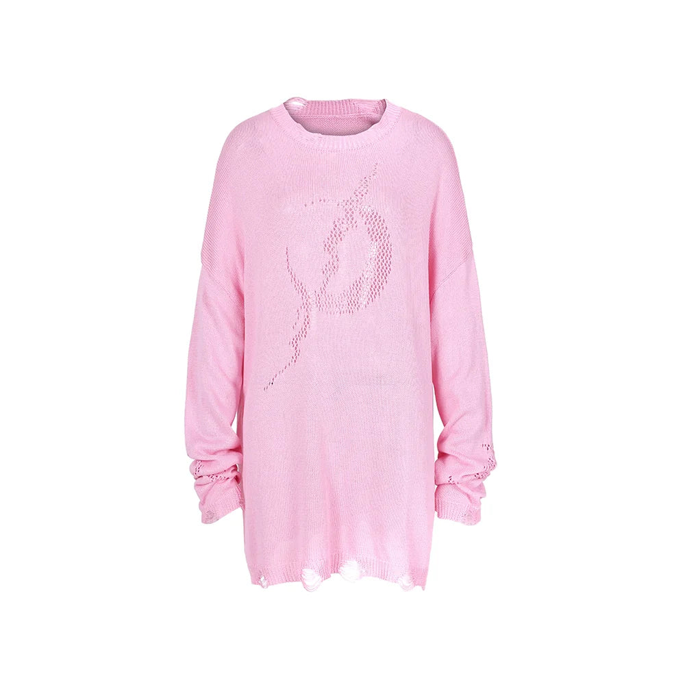 PINKSPINK Crescent Moon Long Sleeve Tshirt - Pastel Pink