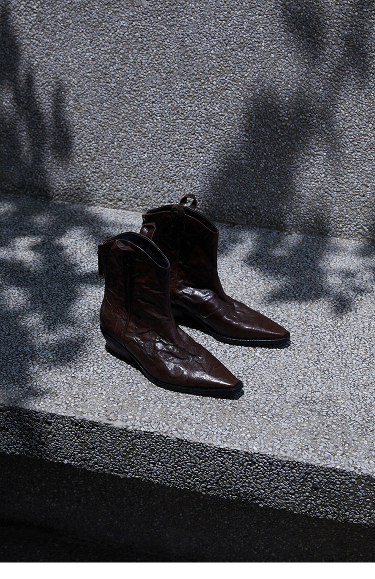 Patent Pointed-Toe Dress Shoes.