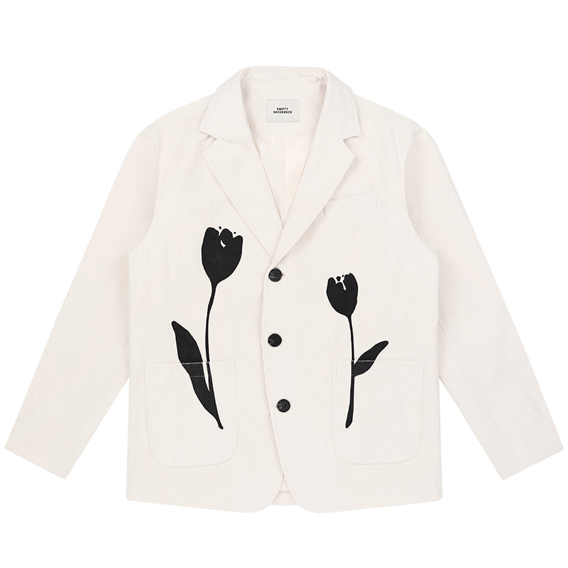 Sophisticated Floral Suit Jacket - chiclara