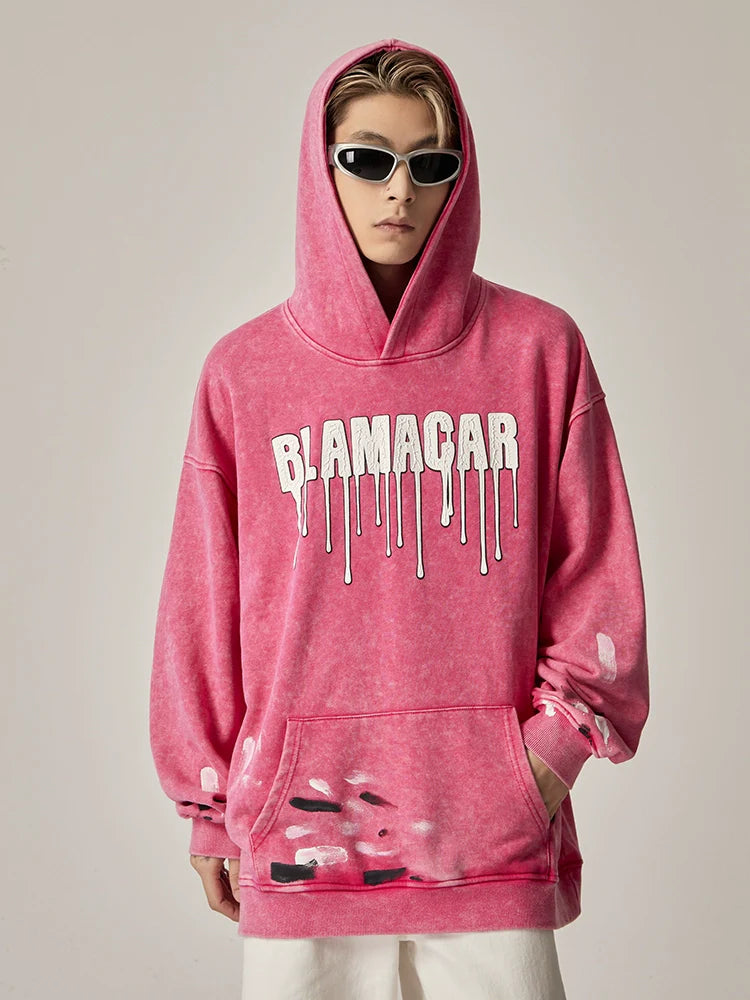 Blamacar Drip Graphic Oversized Hoodie