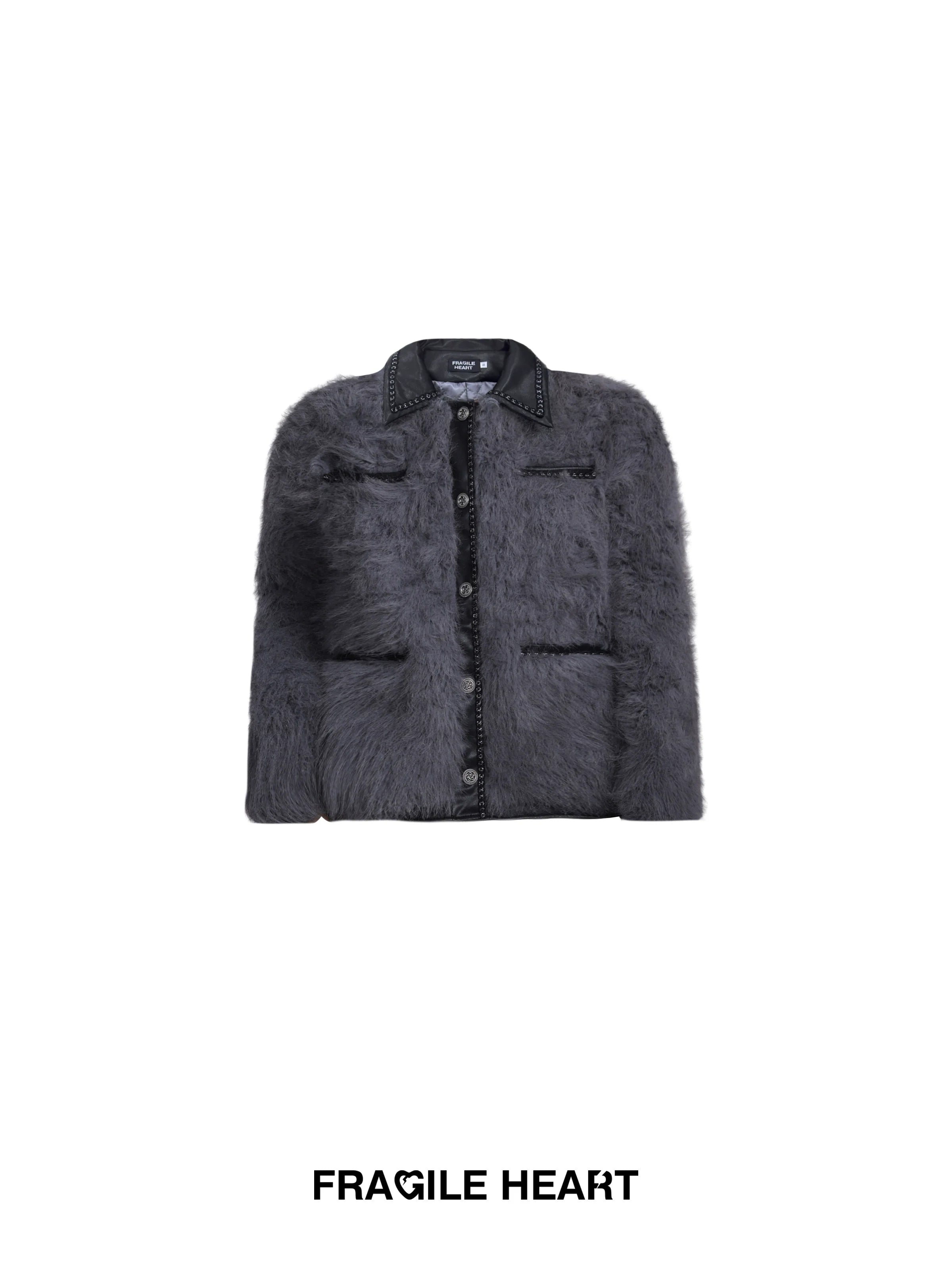 Luxe Faux Fur Button-Up Jacket by Fragile Heart