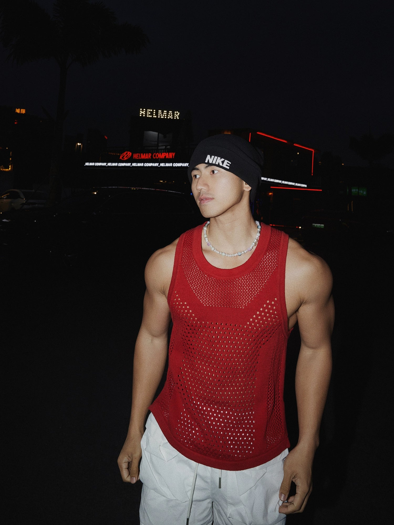 Open Knit Mesh Tank