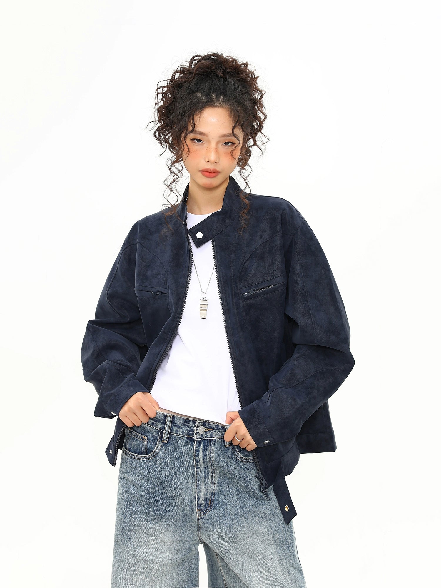 Drift Faux Suede Zip Jacket