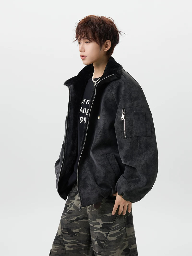 Aviator Sherpa-Lined Jacket