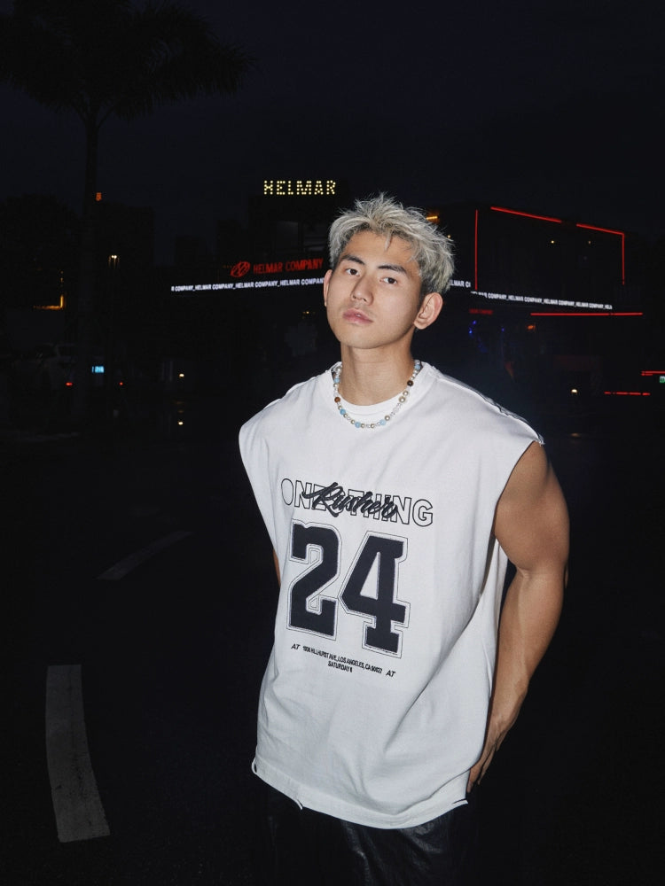 Sleeveless Graphic Muscle Tee