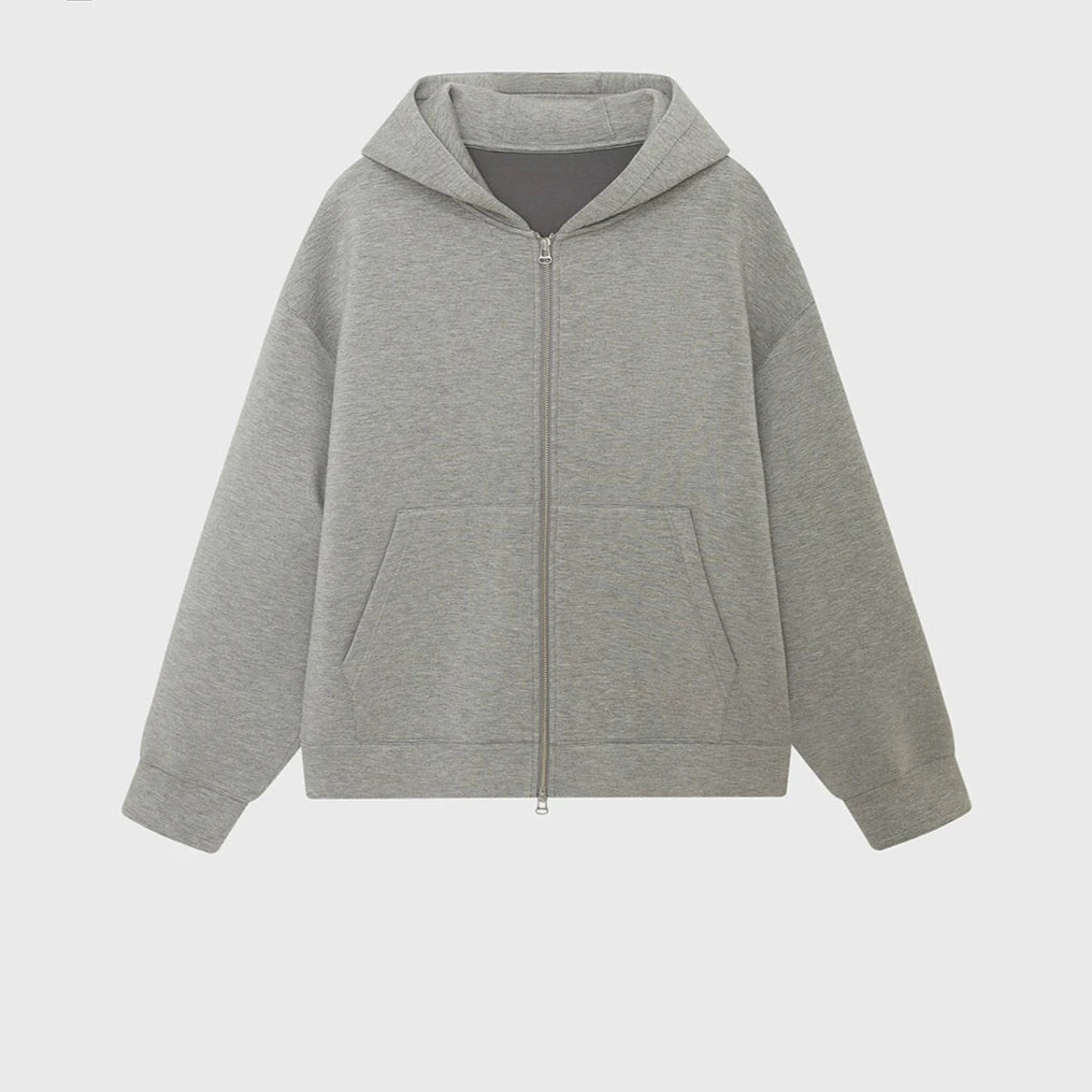 Double Zip Hooded Sweatshirt