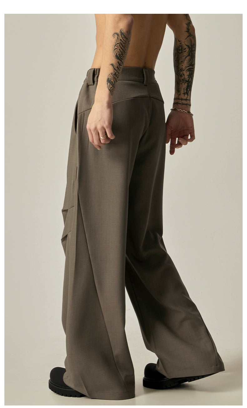 Noir Flow Wide-Leg Trousers