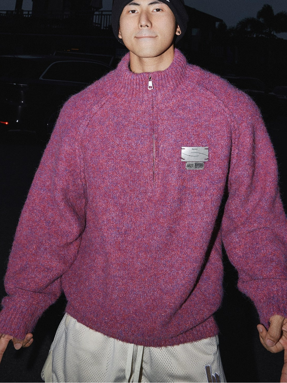 Arctic Mist Half-Zip Sweater