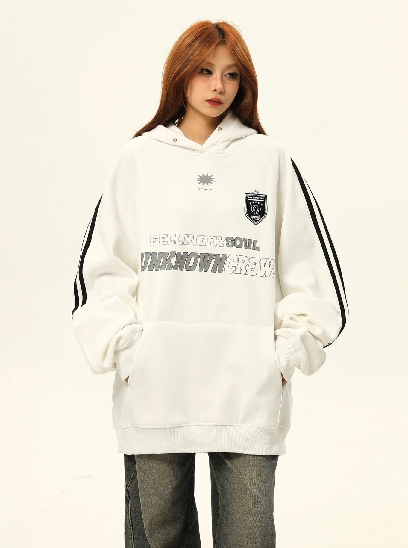 Athletic-Style Graphic Hooded Jacket