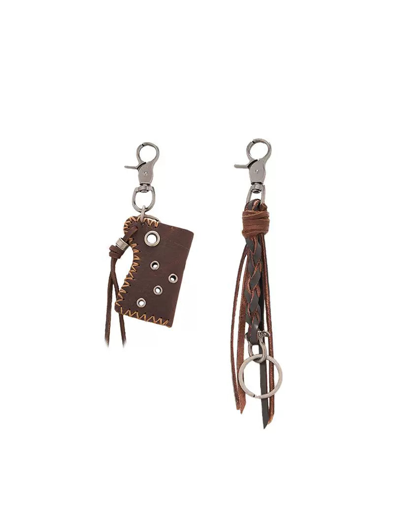 Leather Keychain Accessories Set