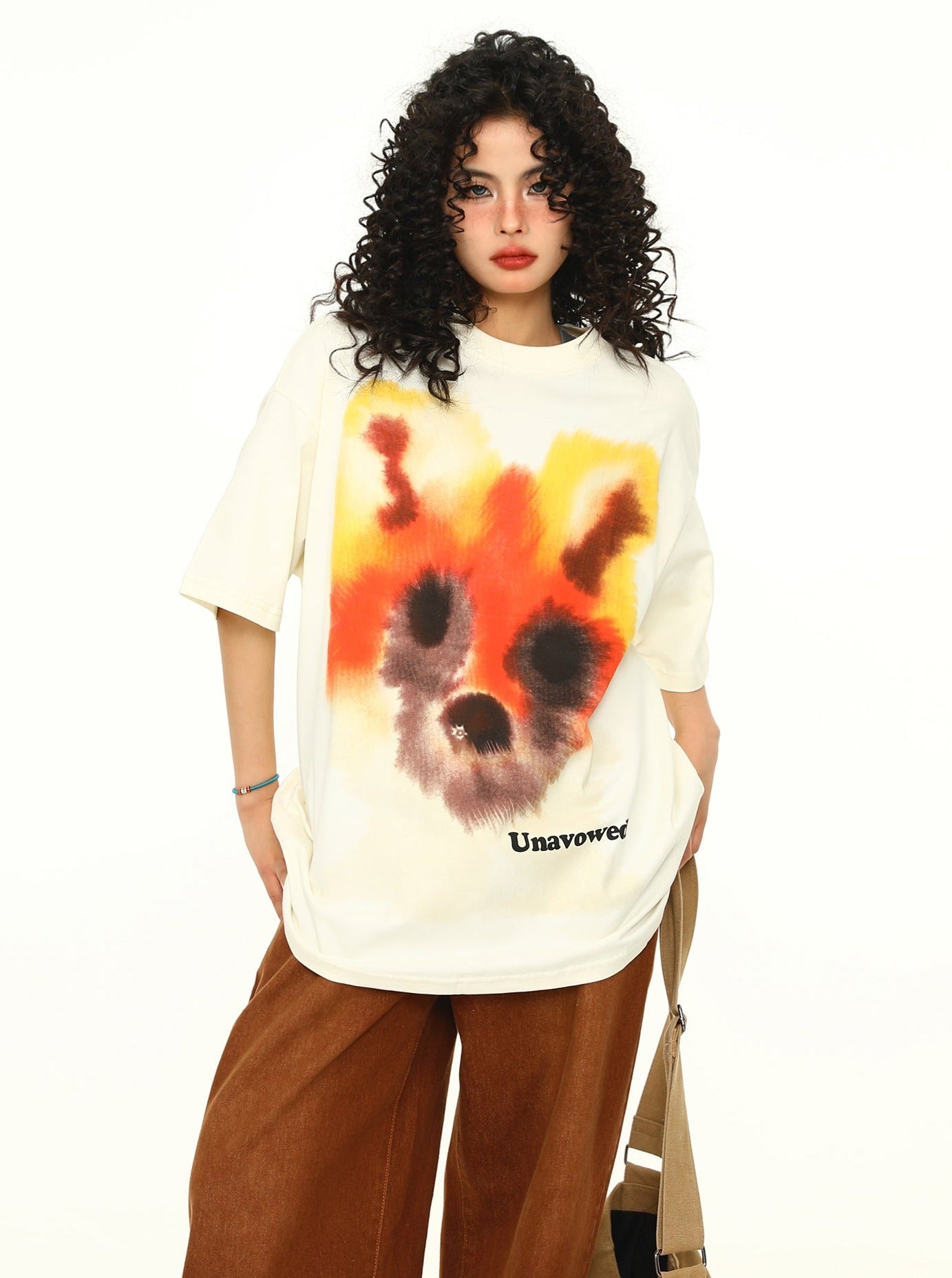 Artistic Streetwear Statement Cotton Top