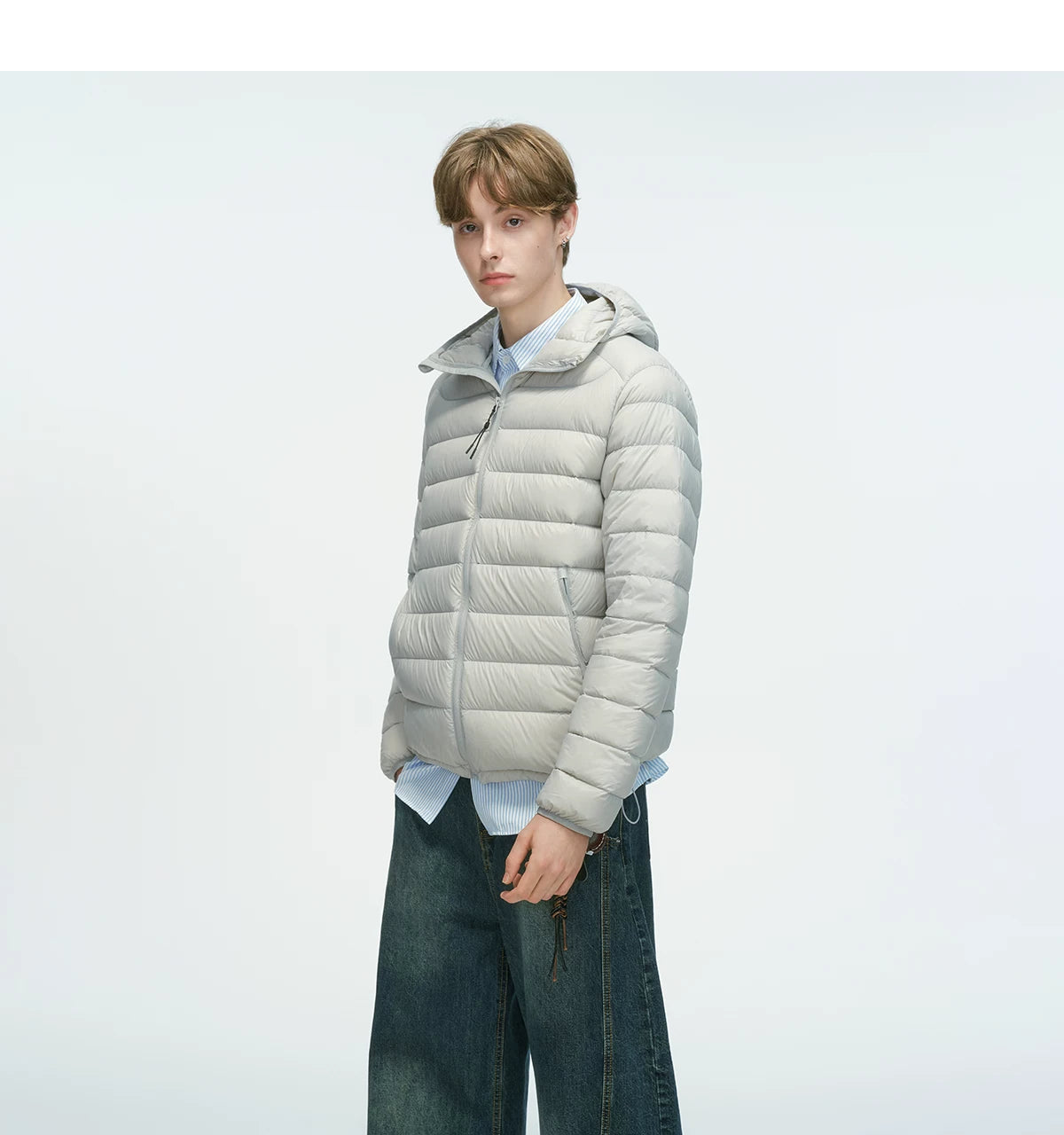 Frostbeam Dual-Tone Puffer Hoodie