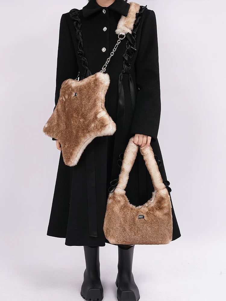 Faux-Fur Star Silhouette Shoulder Bag - view 5