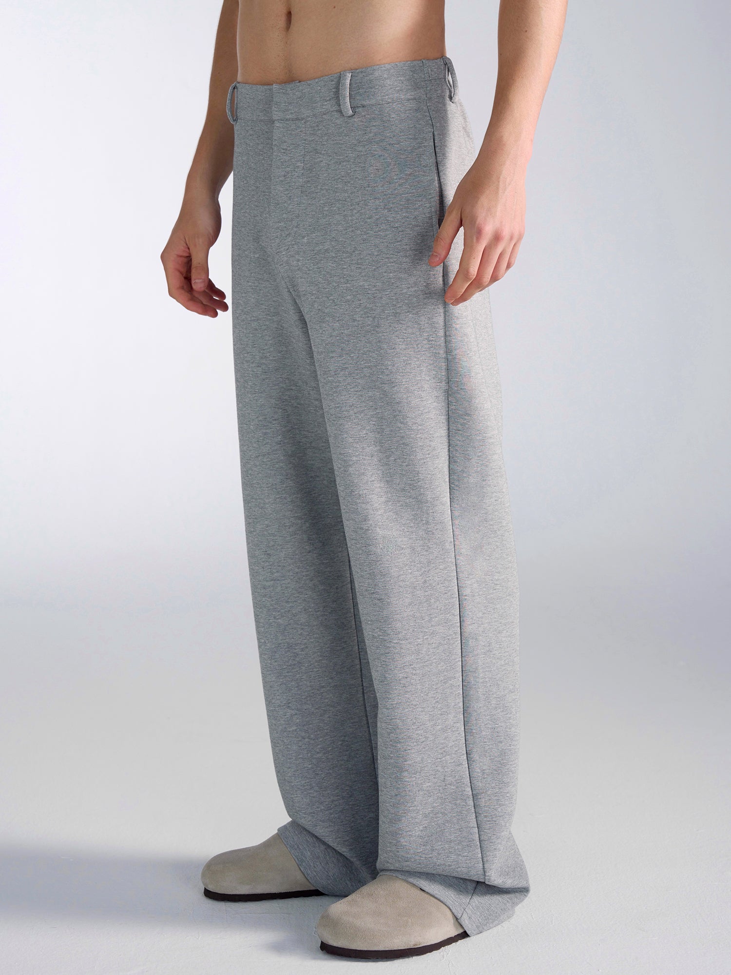 Oversized Polo Sweatshirt and Wide-Leg Sweatpants Setup