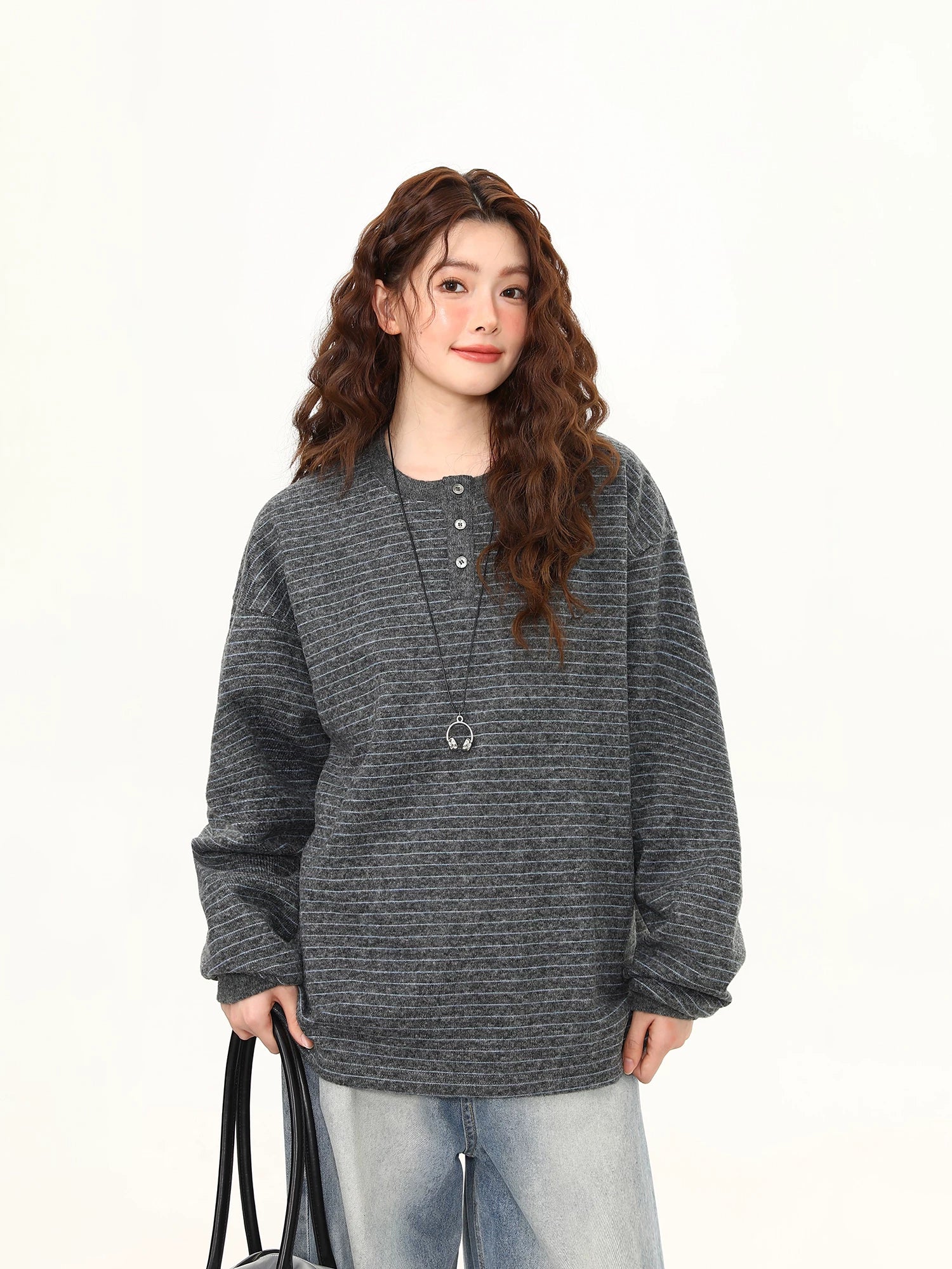 Ashline Cozy Henley Knit Pullover