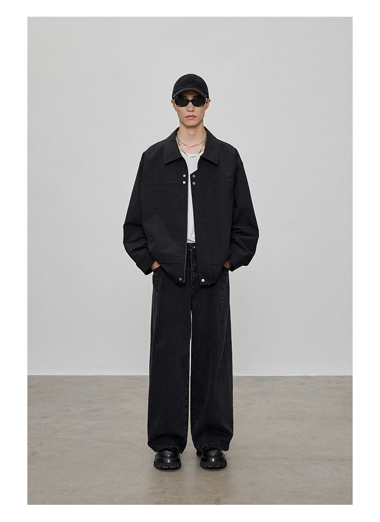 Vertical Split Square Neck Oversized Jacket