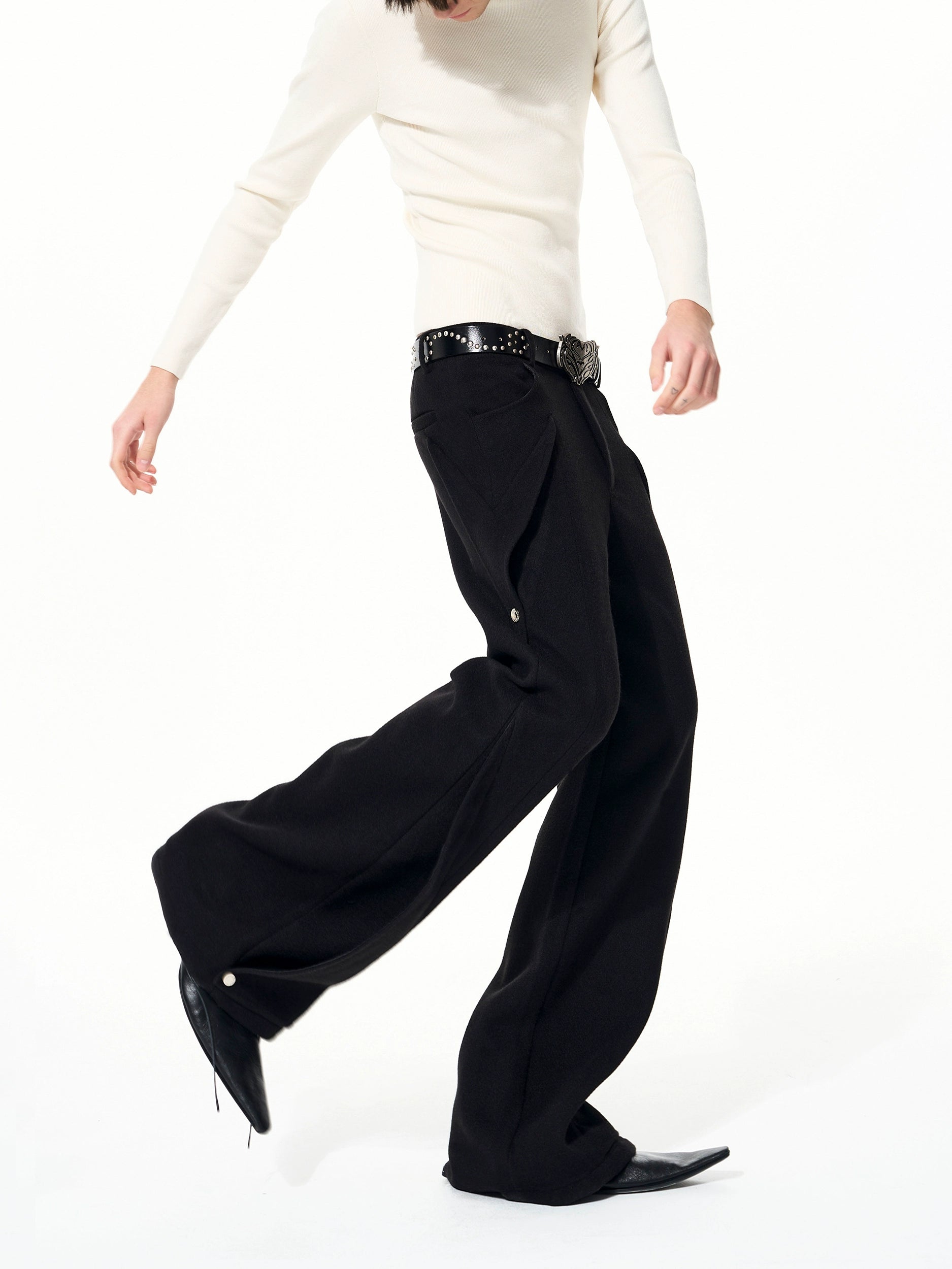 Shadow Vane Split Hem Trousers and Jacket Setup