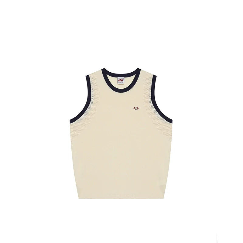 Sports Tank Top with Stitched Details - chiclara