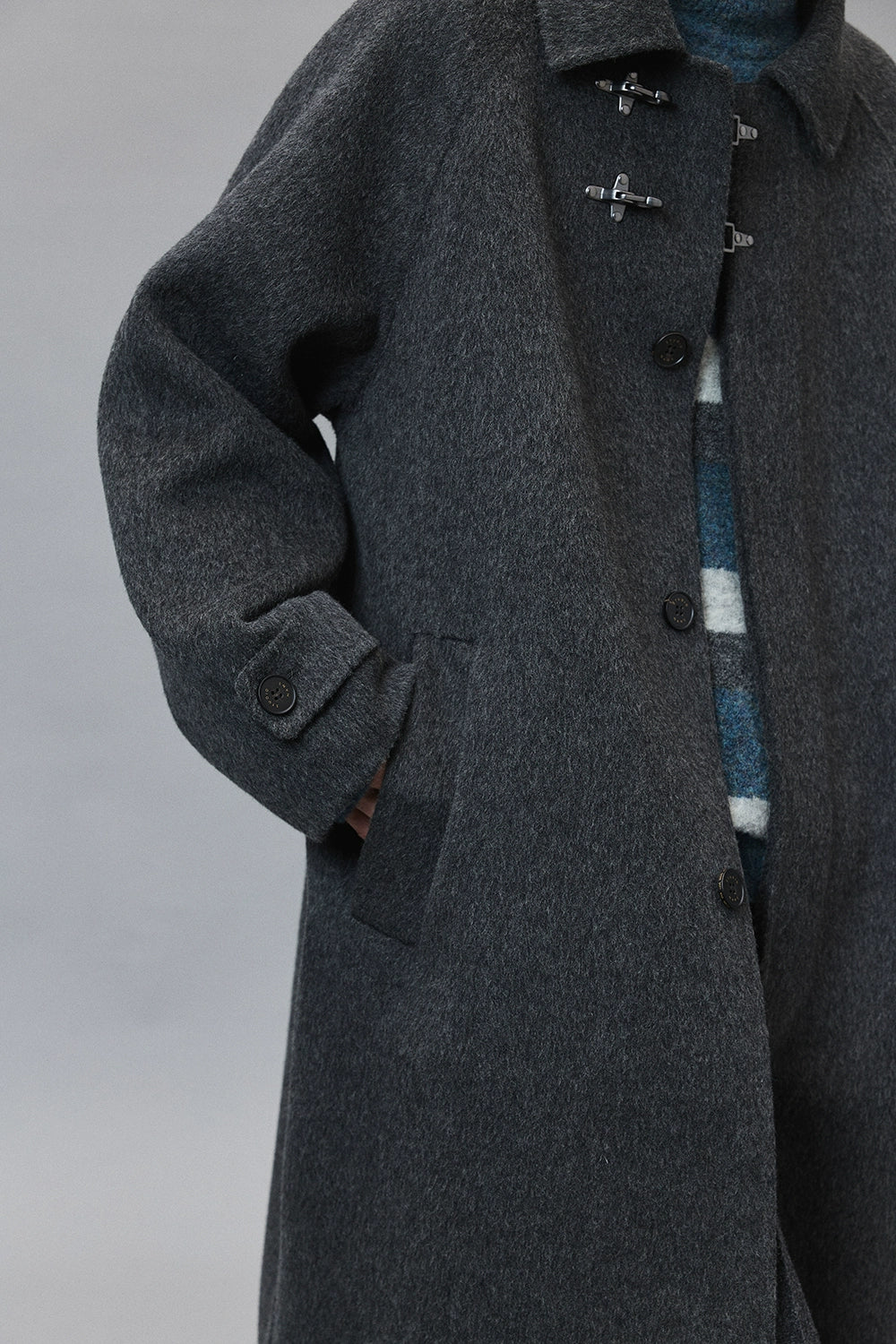 Wool Double-Faced Classic Balmacaan Coat