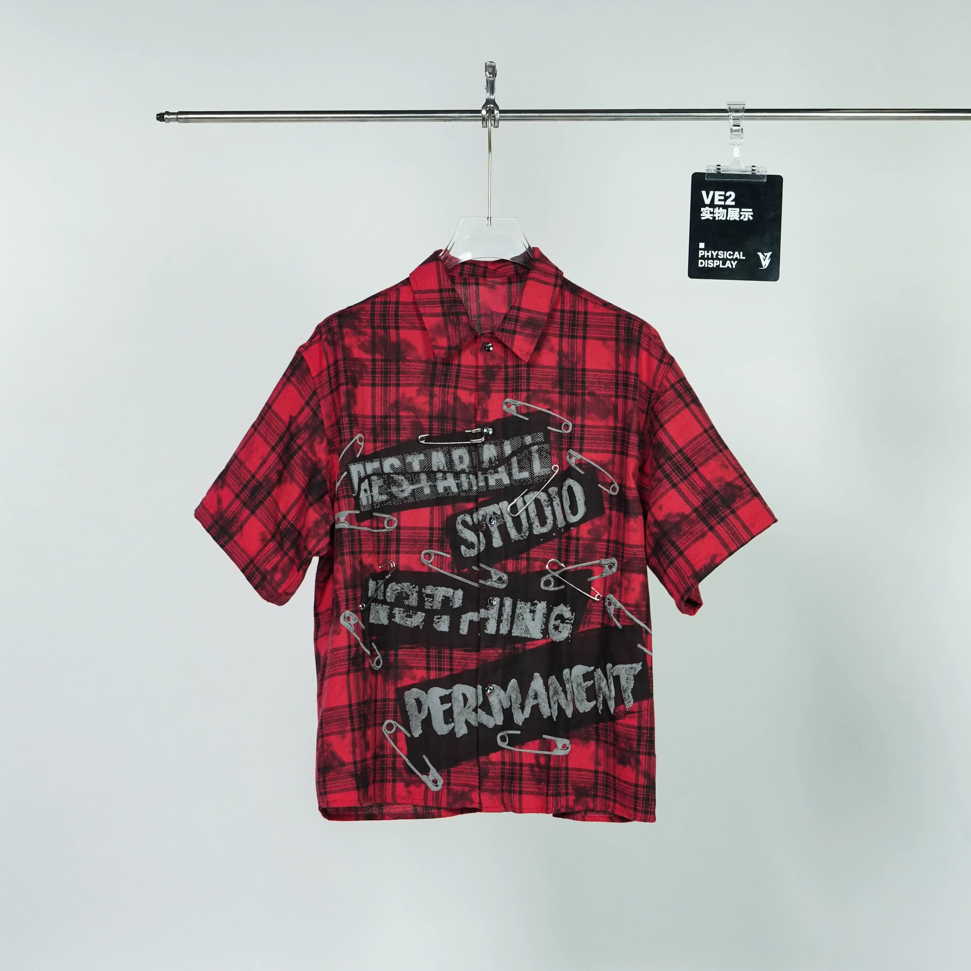 Phantom Rodeo Safety-Pin Plaid Shirt